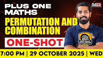 PERMUTATION AND COMBINATION - PLUS ONE MATHS | Rays Plus One