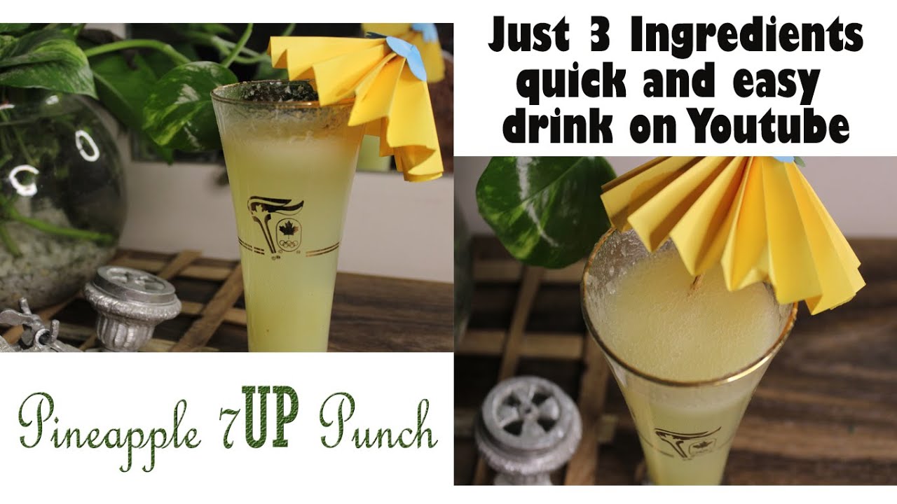 Pineapple SevenUp Punch complete recipe in Urdu/Hindi by Our Mommy's