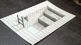 3d illusion drawing stairs, 3d illusion drawing easy