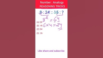 Number Analogy reasoning |numberanalogy| reasoning classes |reasoning questions |mathstricks|Number|