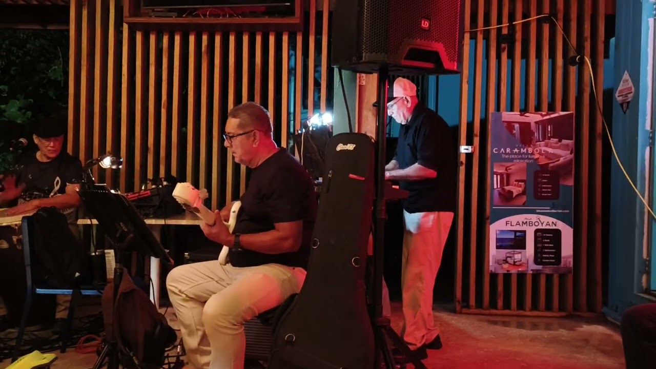 Joe Y Sus Cocolos Live in Cocolaba Beach Bar in Aguadilla Puerto Rico 