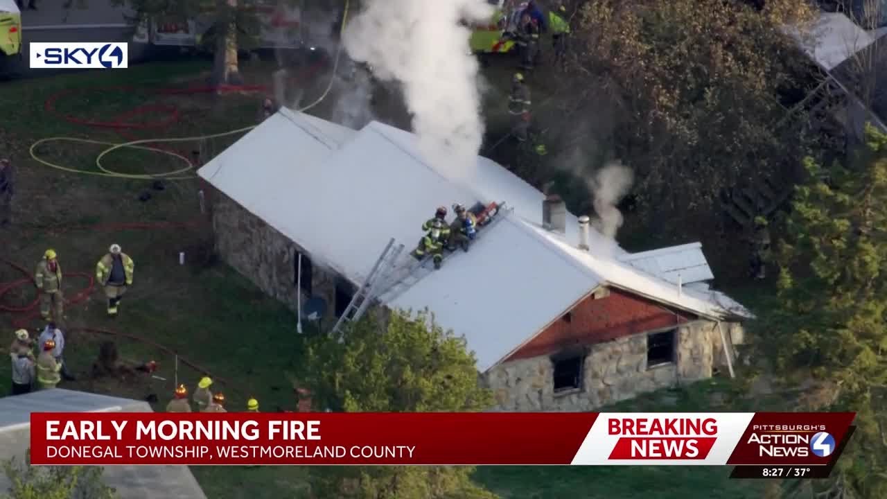Crews battle flames at home in Westmoreland Couny - YouTube
