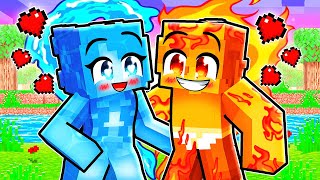 Fire Johnny and Water Daisy Love Story in Minecraft!