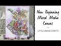 Layered Mixed Media Canvas | Little Birdie Crafts | Shabby Chic Canvas