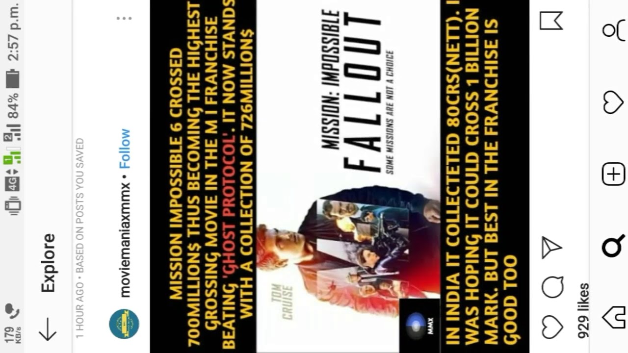 Mission Impossible Fallout Box Office Report