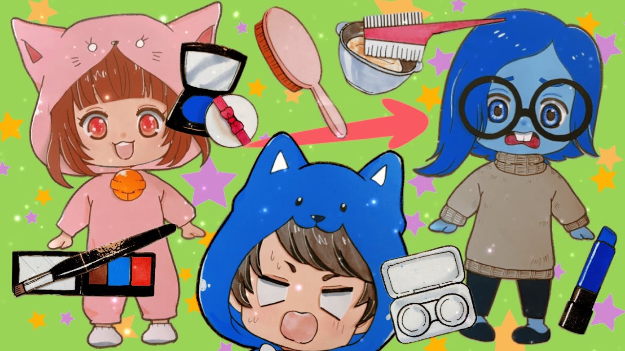 making】ちろぴの×インサイド・ヘッド#paperdoll #paperdiy #making