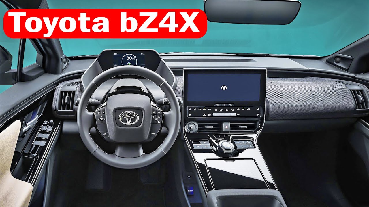 Toyota bZ4X Concept all electric SUV interior preview - YouTube