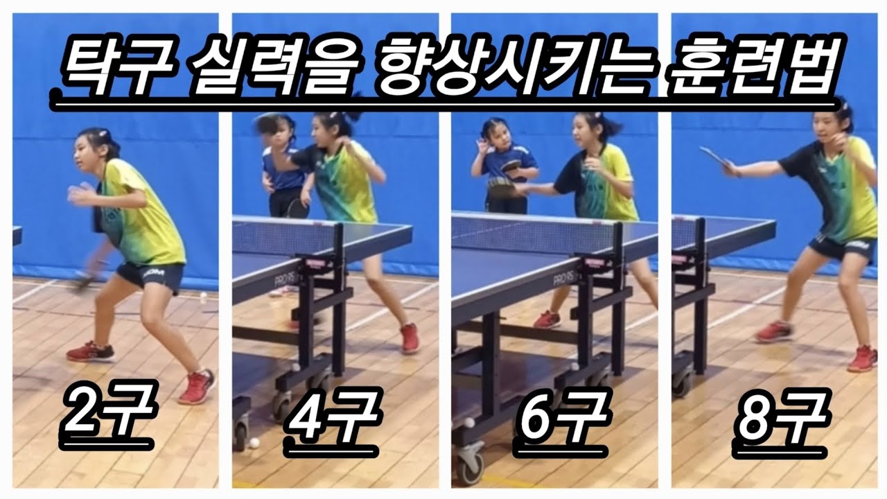 탁구 실력을 향상시키는 훈련법[2구4구6구8구 연결연습] Training method to improve table