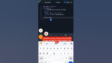 C pointers access Arrays #shorts #c#pointer#acess#array#printf #return#int#main#coding #programming