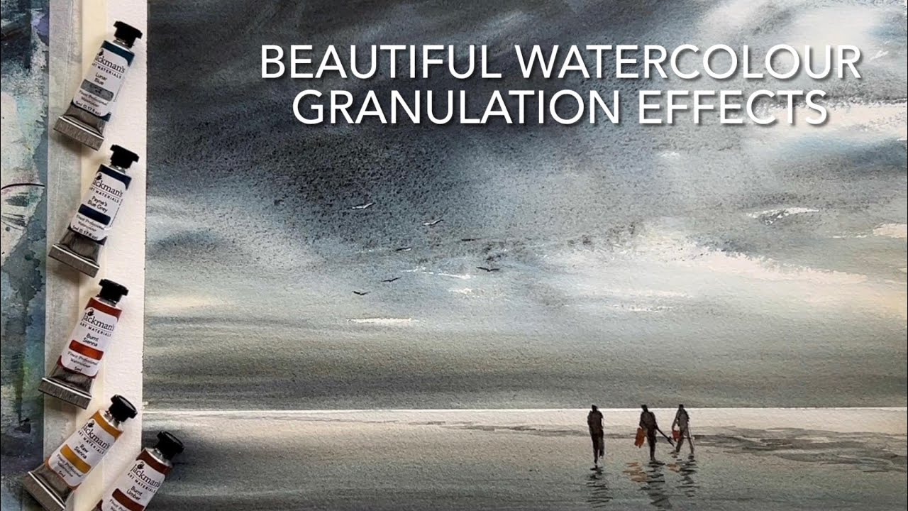 JUST 5 COLOURS! GRANULATION Techniques STORM CLOUDS Loose Watercolour Landscape Painting Watercolor