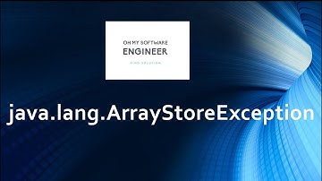 Java Tutorial on java.lang.ArrayStoreException || Java Error Fixes || Exception Fix