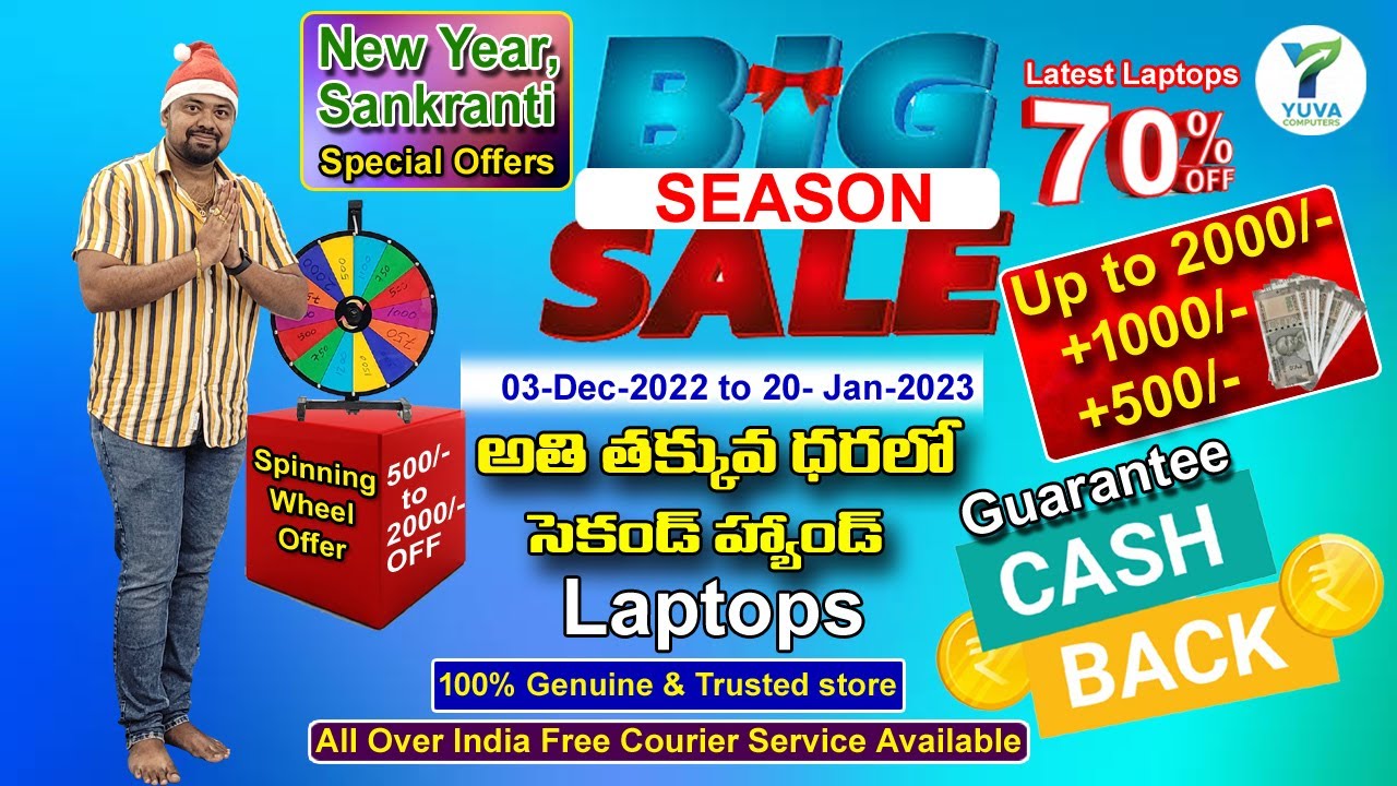 70 Discount on latest laptops LAPTOPS BIG SEASON SALE Up to 3,500