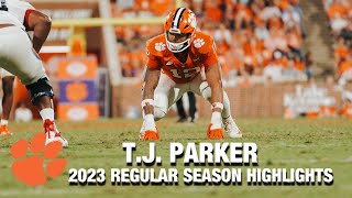 T.J. Parker 2023 Regular Season Highlights | Clemson DL