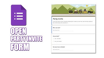 How to open party invite form in google forms