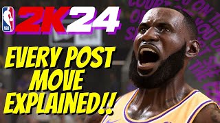 The BEST NBA 2K24 POST MOVES tutorial! Perfect for BEGINNERS and ADVANCED users!