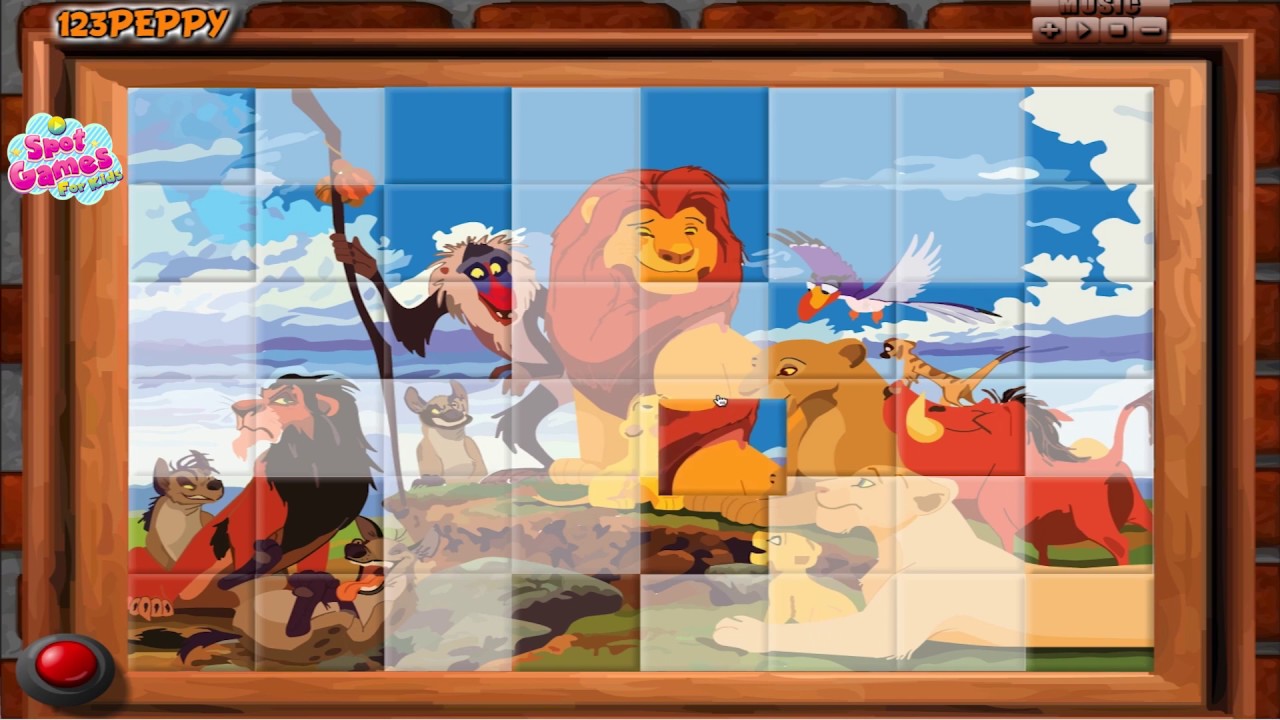 Lion King's Pride puzzle Gameplay | Spot games for Kids - YouTube