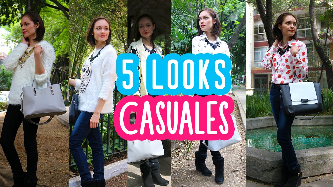 5 Ideas de Outfits Casuales Ni Frio Ni Calor| Lookbook | Casual Outfit  Ideas| Catwalk ♥ - YouTube