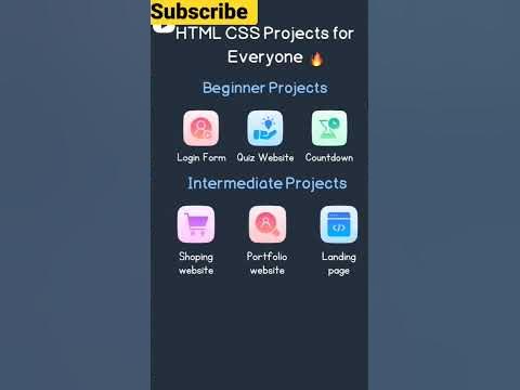html and CSS project for begginers intermediate and expert's | html and ...