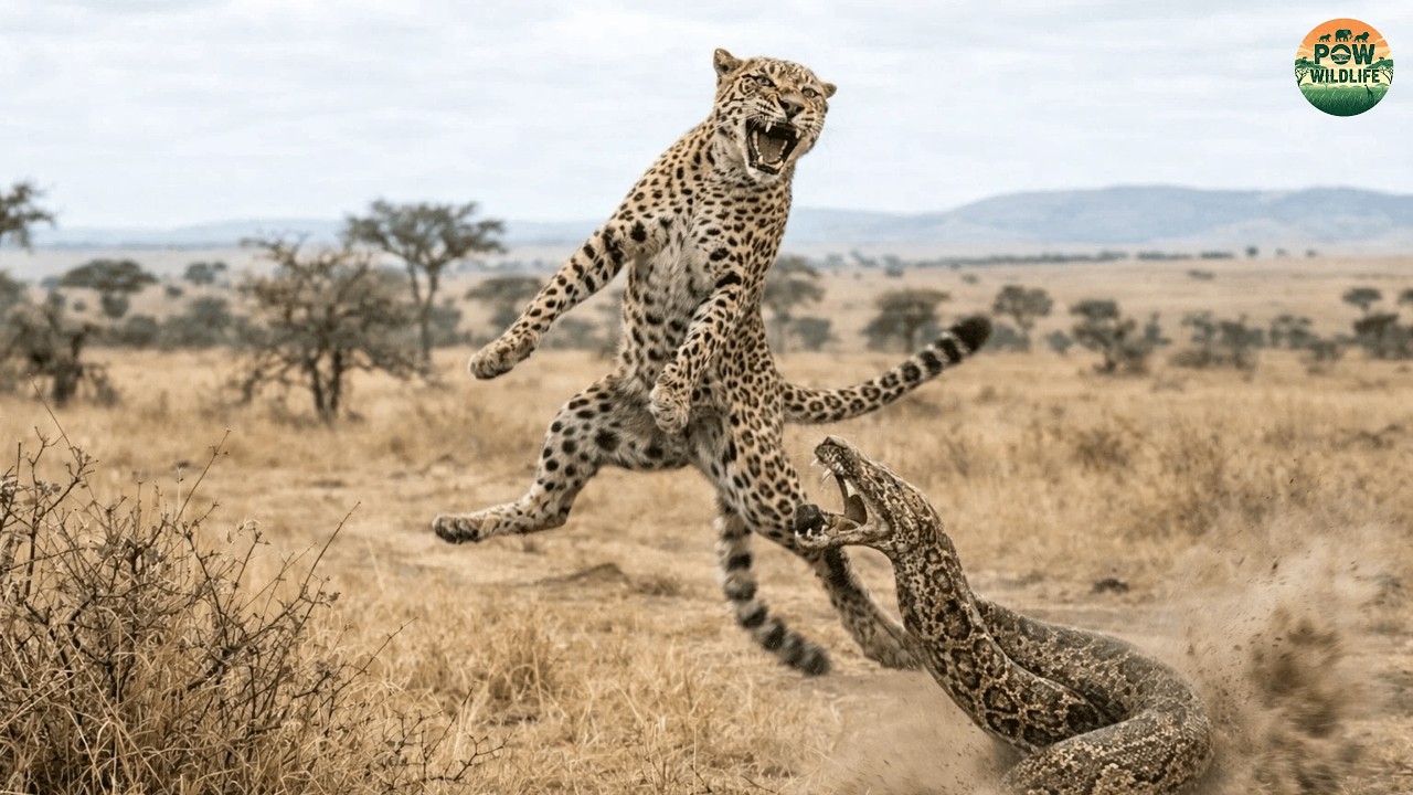 Leopard vs African Rock Python – A Deadly Clash in the Predator’s ...