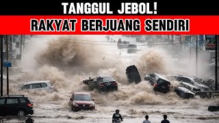 The Moment the Citarum River Embankment Breached, Residents Built an Emergency Embankment
