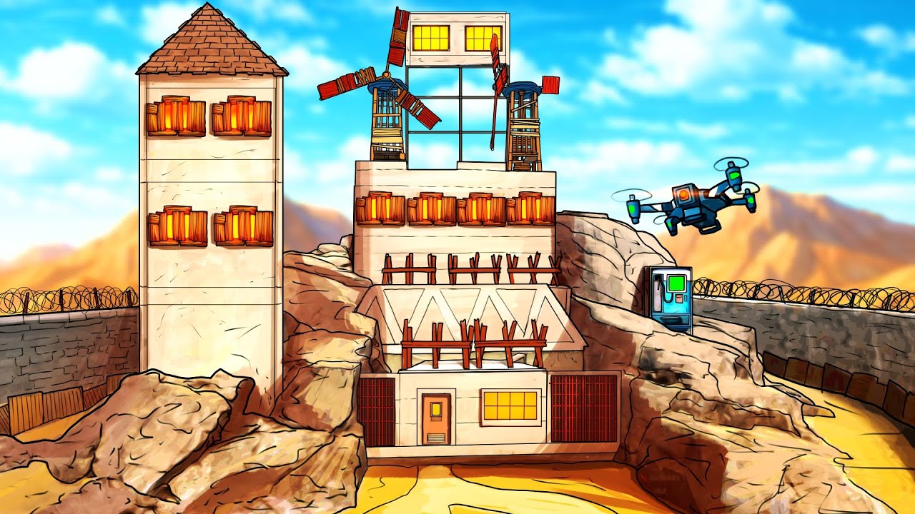 A Solo's Unraidable Rock FORTRESS in Official Rust...