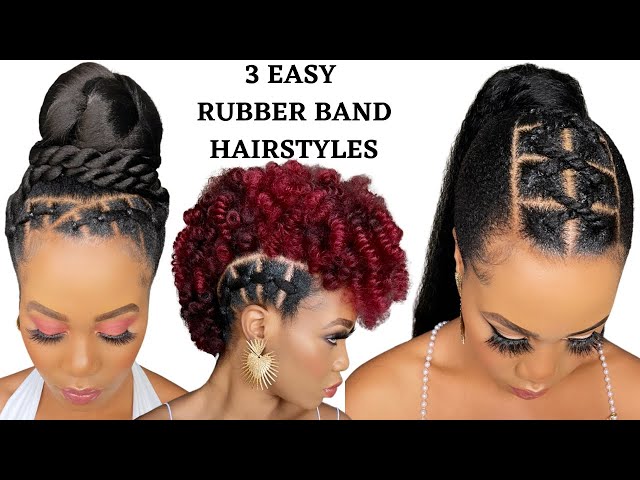 rubber band hairstyles for short straight hair｜TikTok खोज