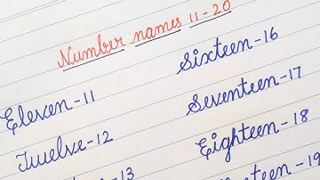 Cursive writing number names 11 to 20 | Handwriting | Micro Learning