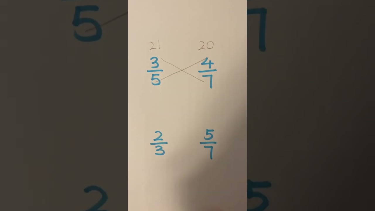 Fractions tricks | How to compare fractions? | Comparing Fractions #fractiontricks #shorts #fraction