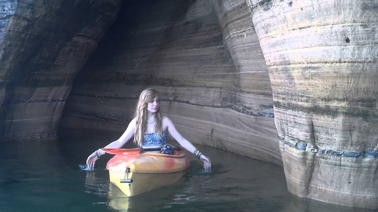 Kayaking the pictured rocks 1 - YouTube