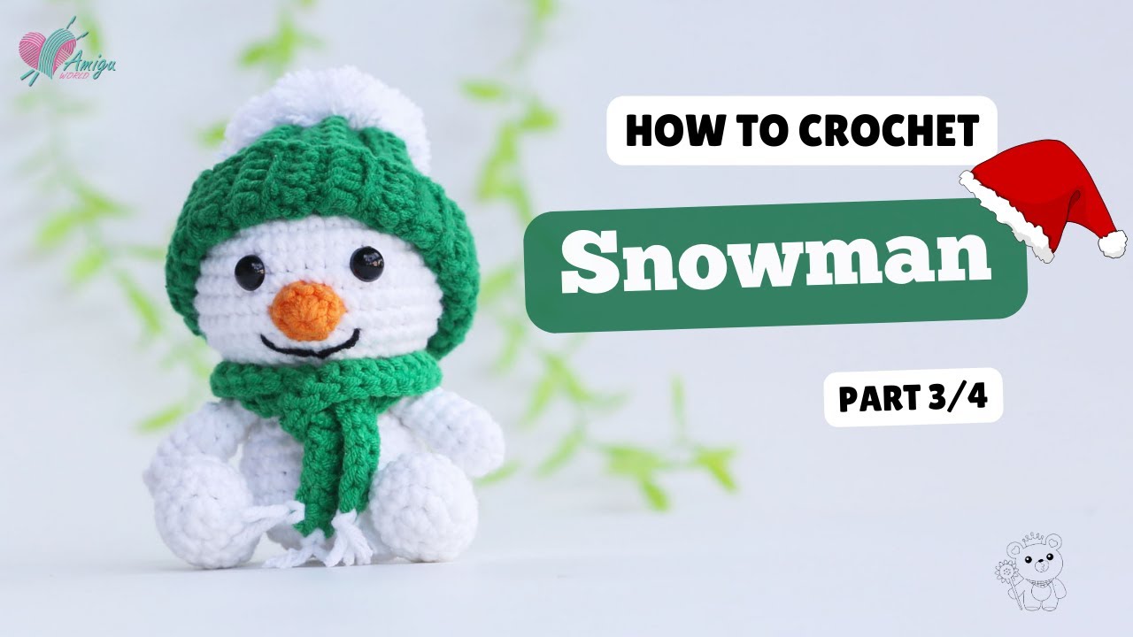 #521 | Amigurumi Snowman (3/4) | Keychains | Crochet christmas Amigurumi | Free Pattern | Amiguworld