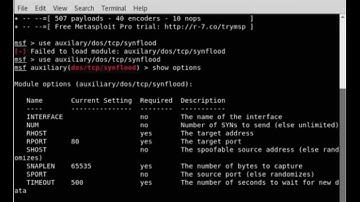 SYN Flooding Attack Using Metasploit | Dos-DDoS