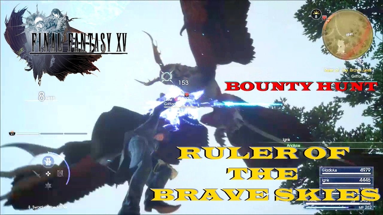 Ruler Of The Brave Skies (Final Fantasy XV) Griffon Bounty Hunt - YouTube