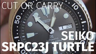 Cut or Carry:  Seiko SRPC23J 'Anthracite' Turtle Review