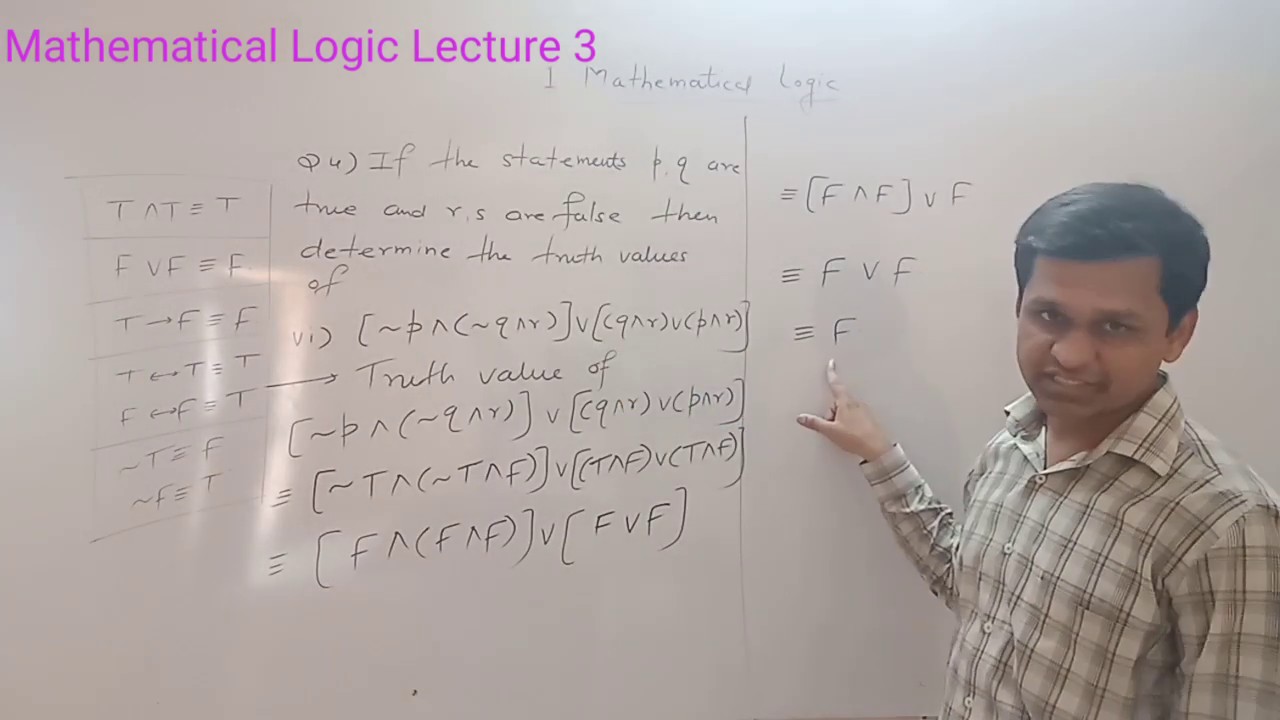 Mathematical Logic Lecture 3 - YouTube