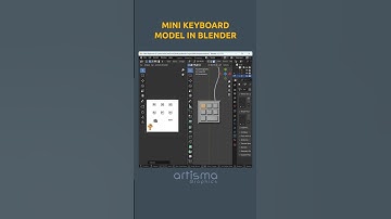 MINI KEYBOARD MODEL IN #blender #blenderanimation #shorts