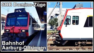 SBB Domino-Züge am Bahnhof Aarburg-Oftringen, Kanton Aargau, Schweiz 2019