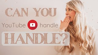 How to Customize YOUR YouTube Channel URL with a HANDLE and why it's important to change it.