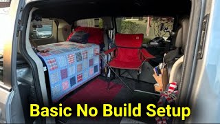 Dodge Caravan Camper | Basic No Build Setup | Clutter Free Van Camping | #vancamper #clutterfree