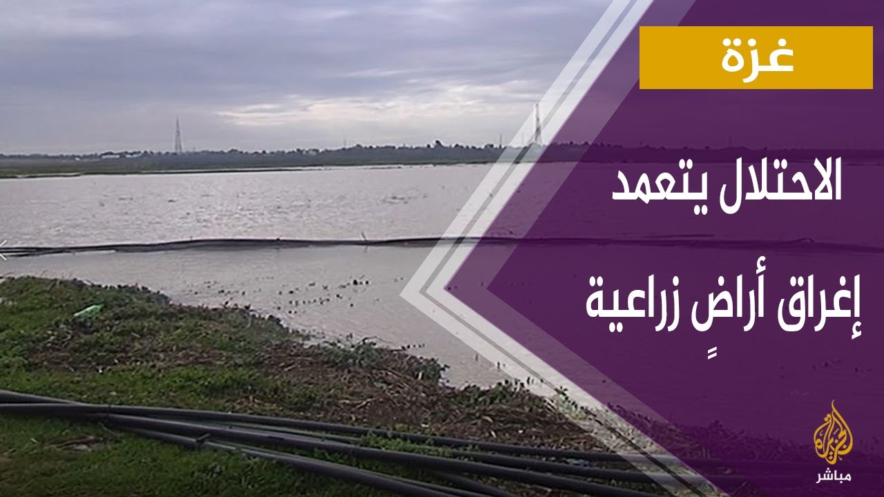 الاحتلال يتعمد إغراق أراض زراعية بمياه الأمطار في غزة