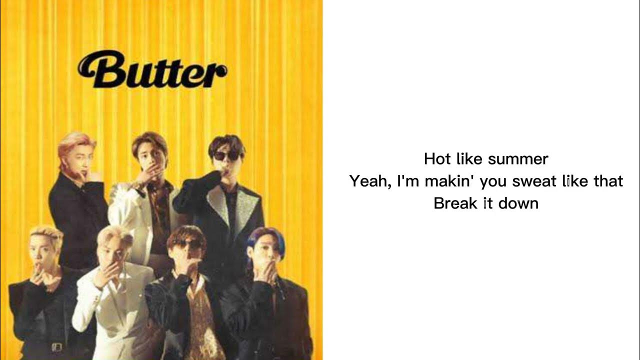 BTS (방탄소년단) BUTTER LYRICS YouTube
