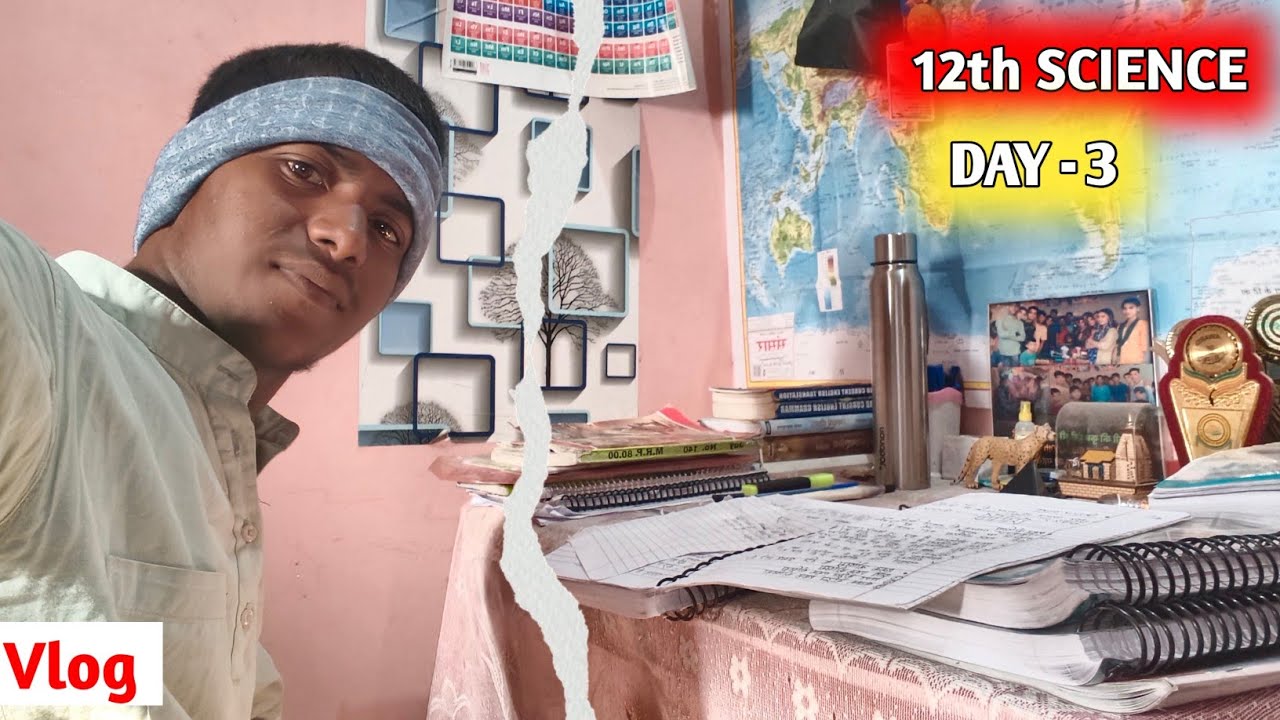 Day 3 Daily Study Vlog 📚 | Class 12 Science Student | 7+ Hours Study Routine | Board 2026