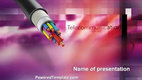 Copper Cable PowerPoint Template by PoweredTemplate.com