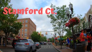 Stamford Connecticut ( Downtown ) Drive Thru  4K Travel Videos