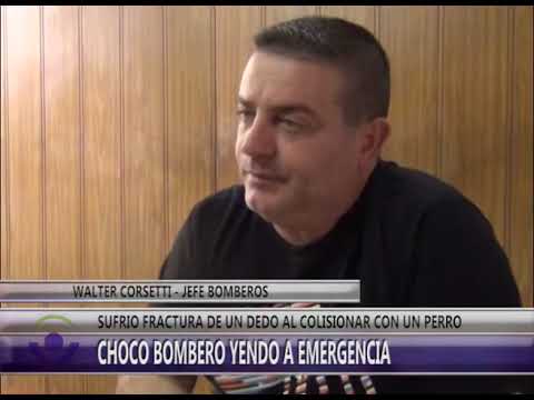 D885 NOTA WALTER CORSETTI   JEFE BOMBEROS   CHOCO BOMBERO YENDO A EMERGENCIA