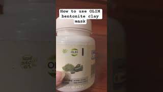 How to use OLIM bentonite clay mask