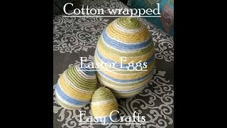 DIY yarn wrapped Easter Eggs Scor-Pal Scor-Tape Home Decor