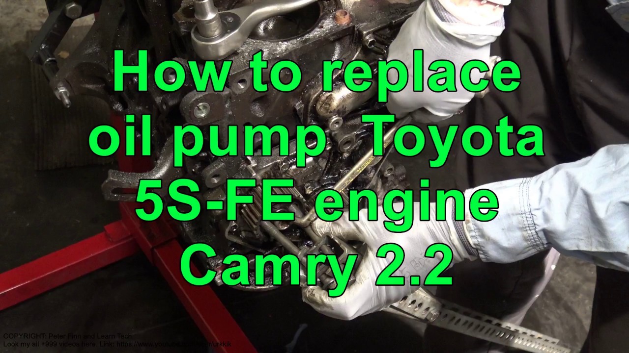How to replace oil pump Toyota 5S-FE engine. Camry 2.2 - YouTube