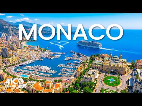 Monaco Coastal Wonders in 4K | Monte Carlo Harbor, Luxury Yachts & Riviera Coastline
