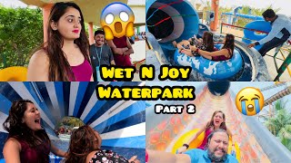 Most Thrilling \& Adventure Rides of Wet N Joy Waterpark Shridi | Bindass Kavya Family Picnic Pt2
