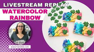 Watercolor Rainbow Saint Patrick's Day Cookies ✨🌈- Live Cookie Decorating |Episode 280|